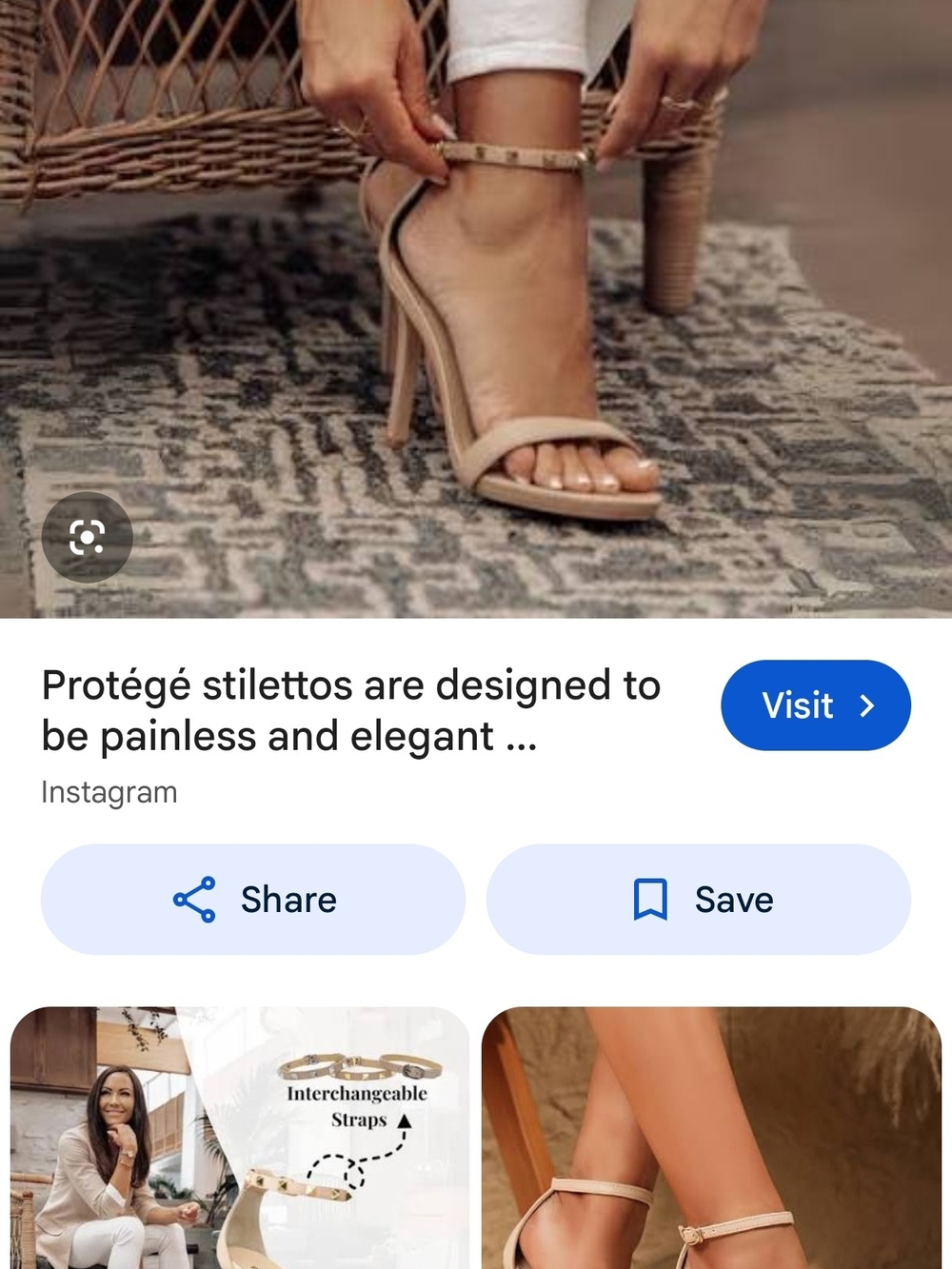 Protegé Nude Ankle-Strap Stiletto Sandals
